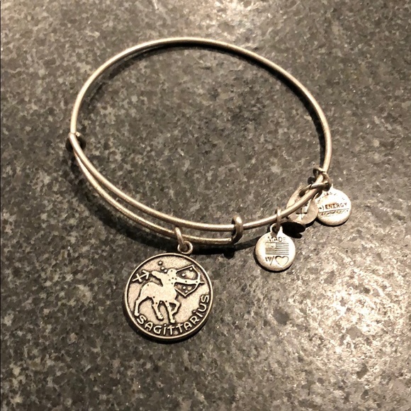 Alex and Ani Sagittarius Silver Bangle Bracelet - Picture 2 of 2